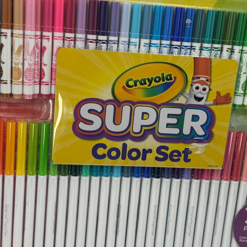 Crayola Super Color‎ Set 75 Piece Art Kit Washable Marker Set Kids Crafts NEW